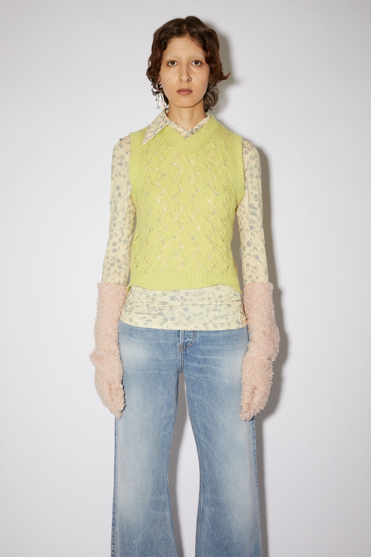 Shetland wool vest - Lemon yellow - 2