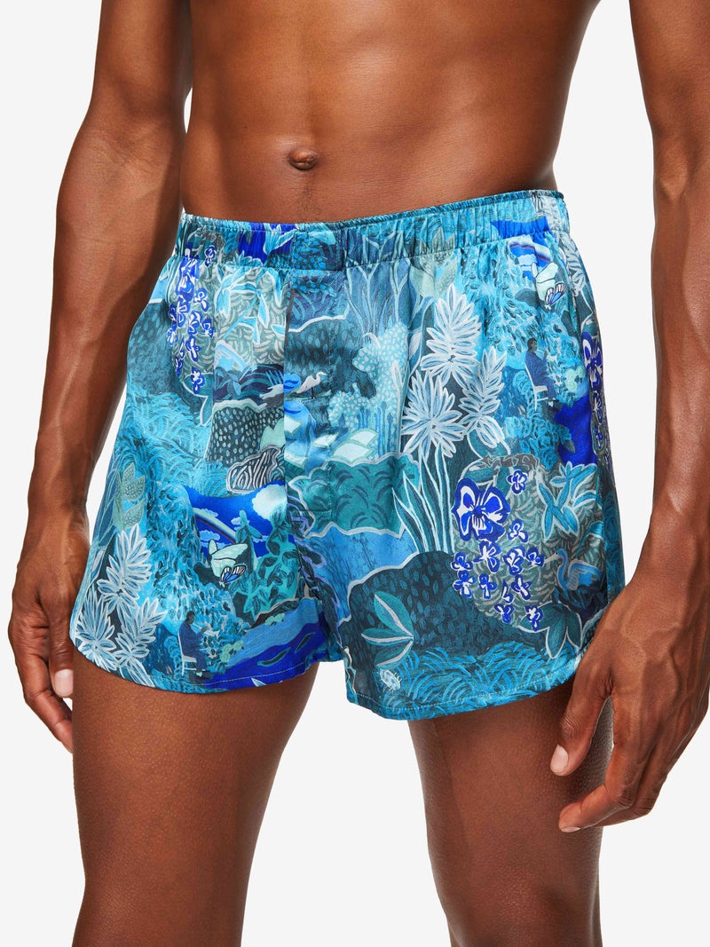 Men's Modern Fit Boxers Brindisi 86 Silk Satin Multi - 2