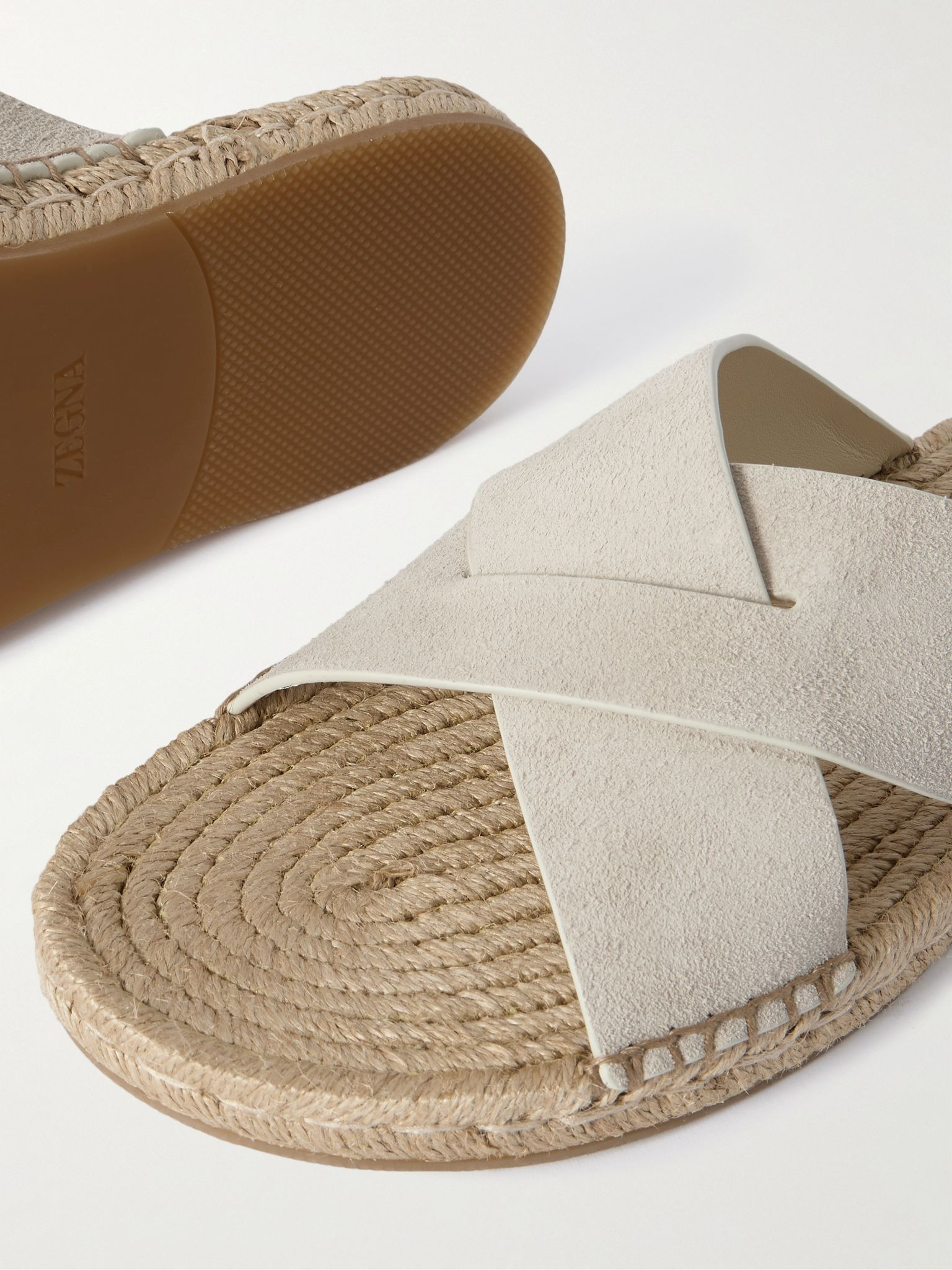 Panarea Suede Sandals Beige - 4