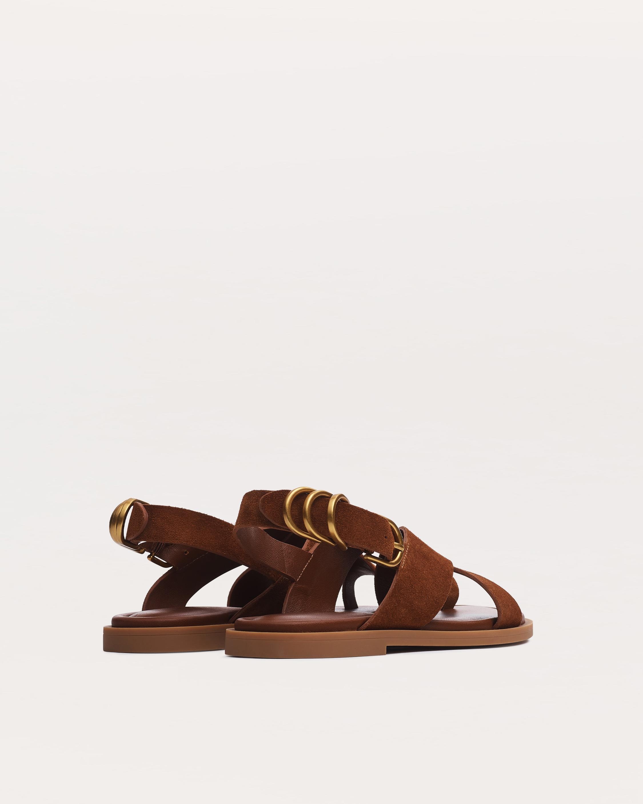 Gia Italian Suede Crossover Sandals - 3