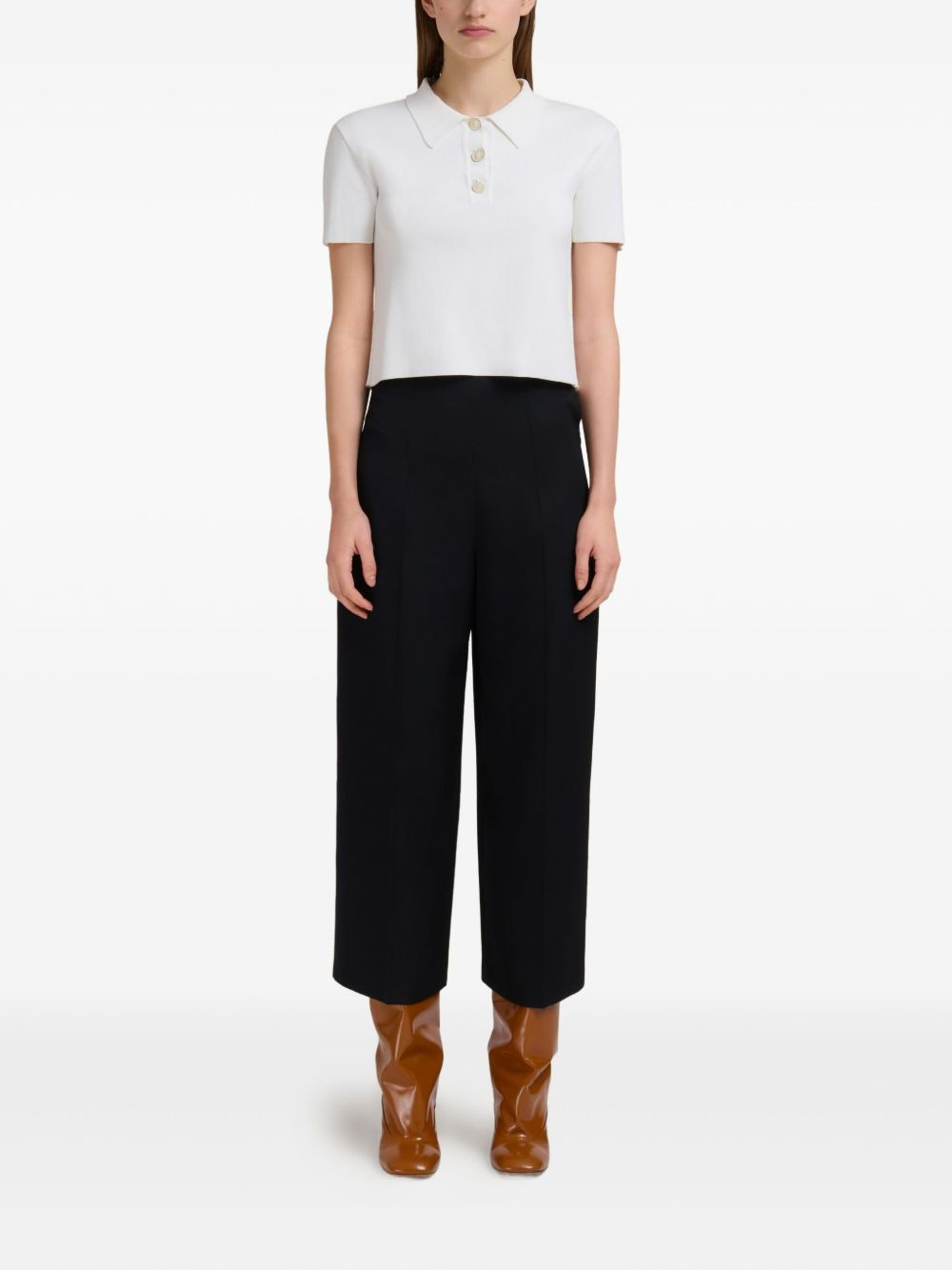 virgin-wool high-waisted trousers - 2