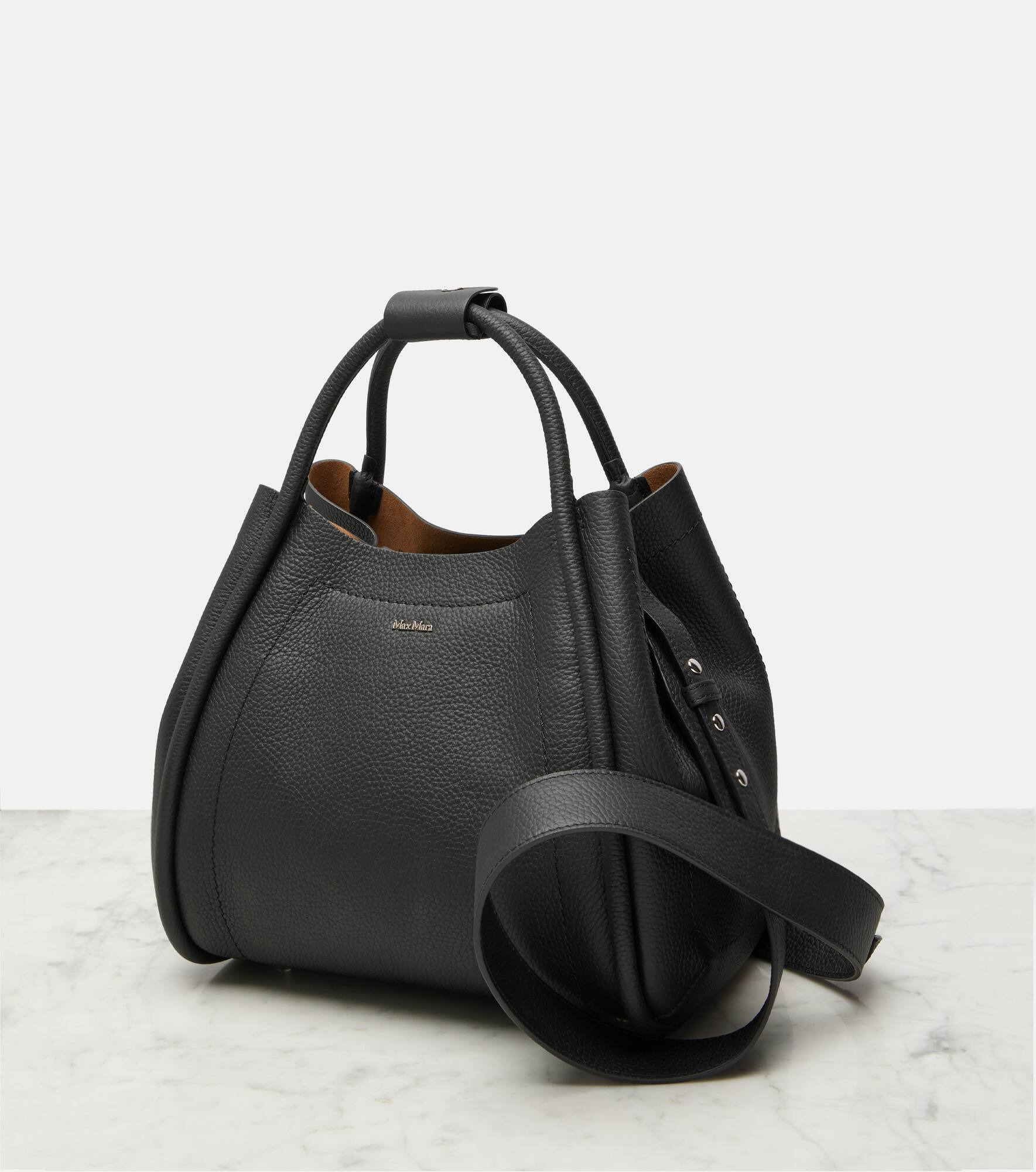 Marine leather tote bag - 6
