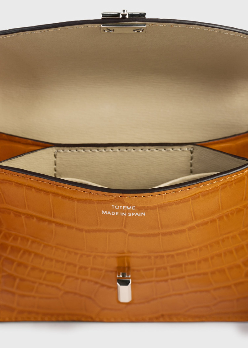T-lock croco-embossed cardholder tangerine 5