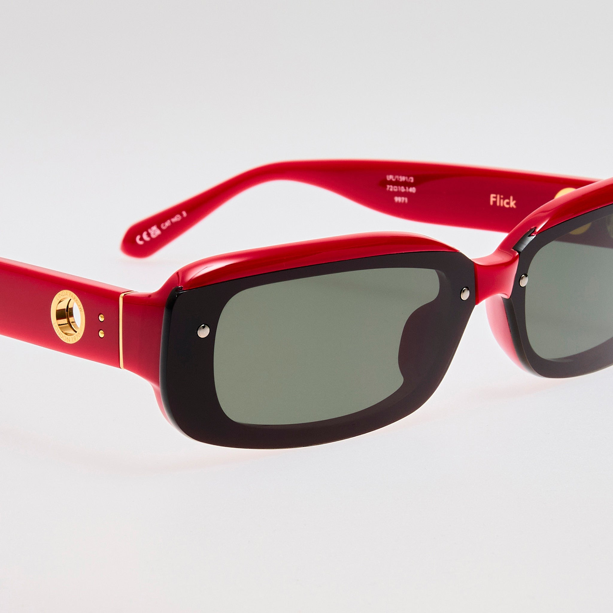 Flick Sunglasses in Red and Black - 4