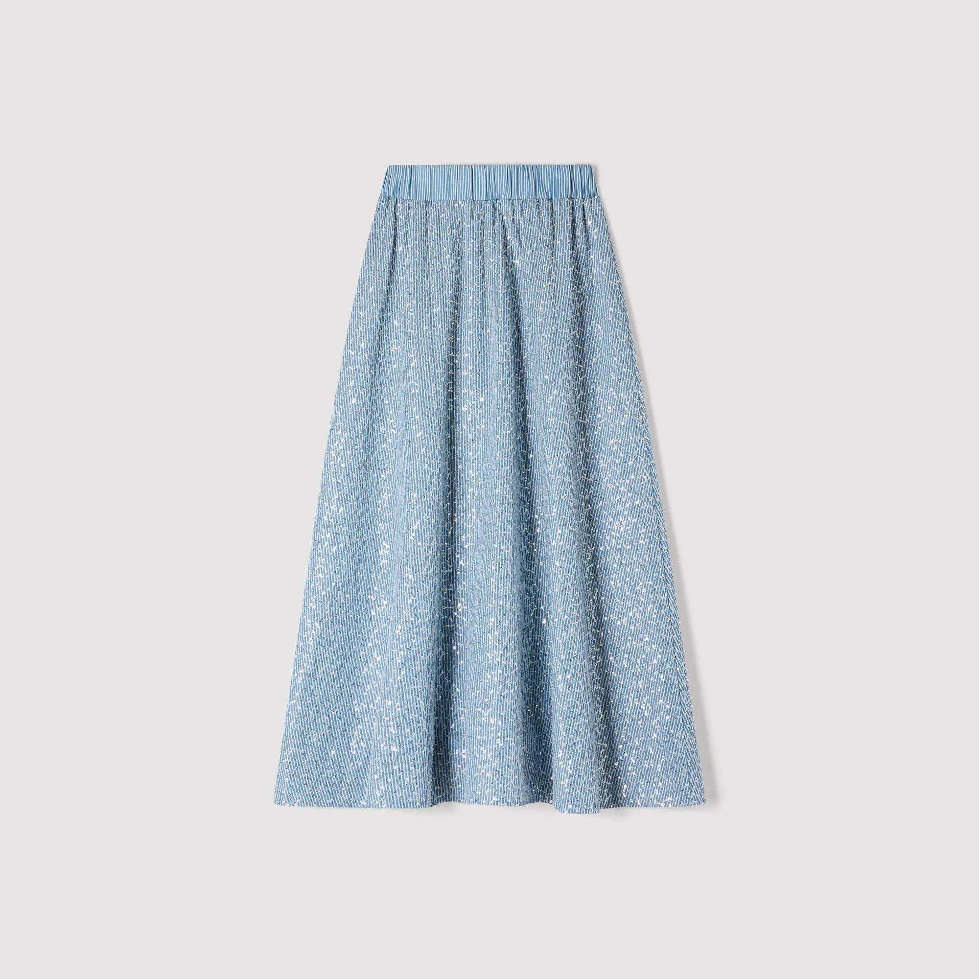 MAXI SEQUINED SKIRT - 1