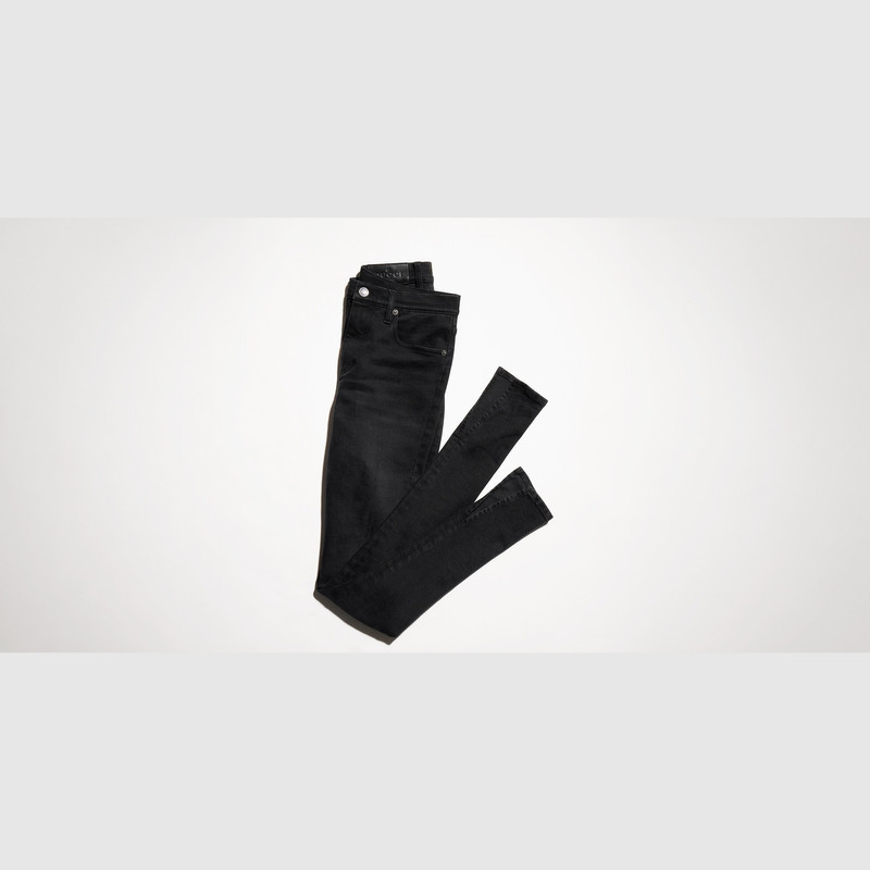GUCCI Washed cotton denim skinny pants outlook
