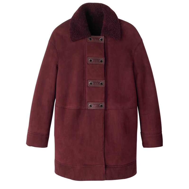 Fall-Winter 2023 Collection Coat Plum - Leather 1