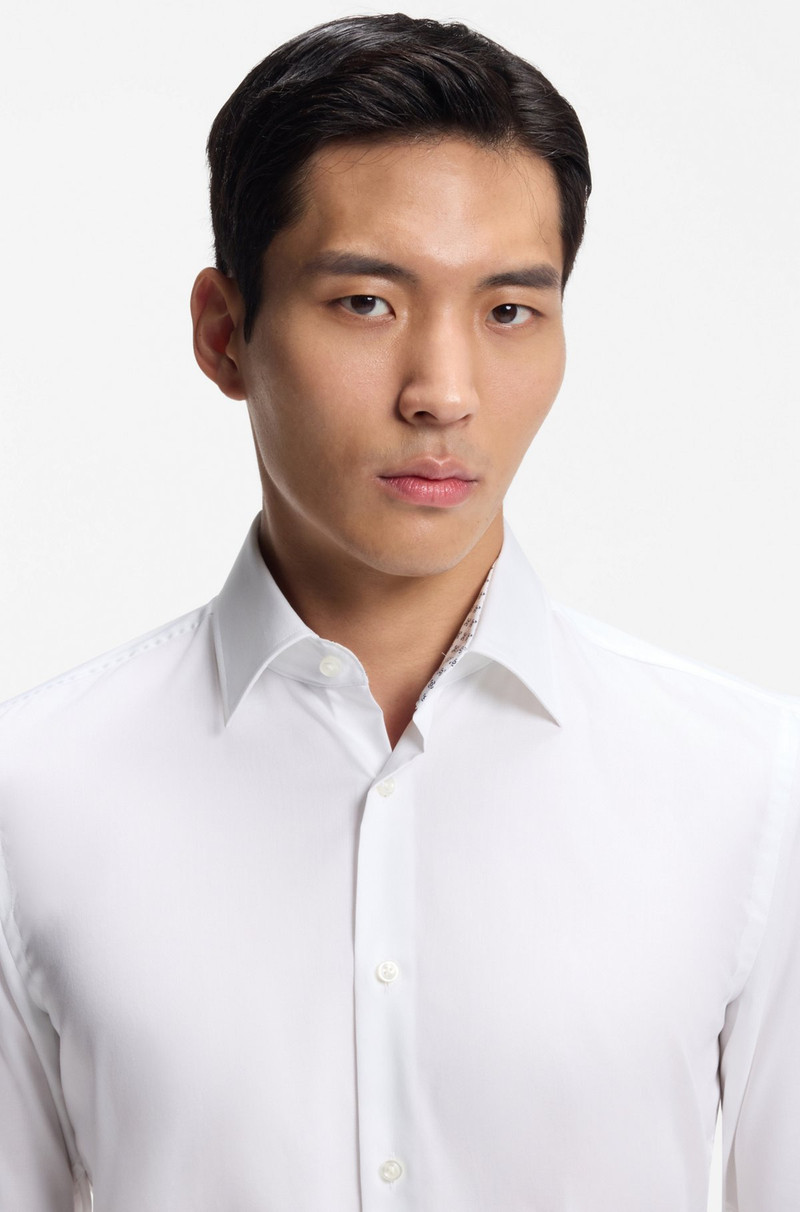 EASY-IRON SLIM-FIT SHIRT IN COTTON POPLIN 3