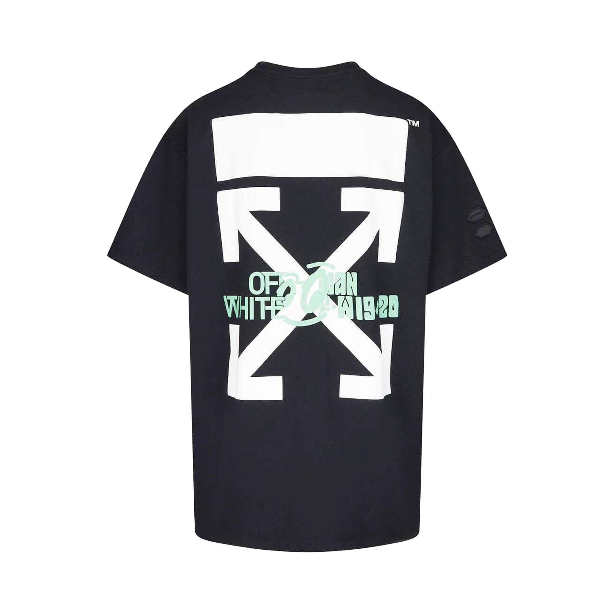 Off-White Waterfall Short Sleeve Over Tee 'Black / Multicolor' - 2