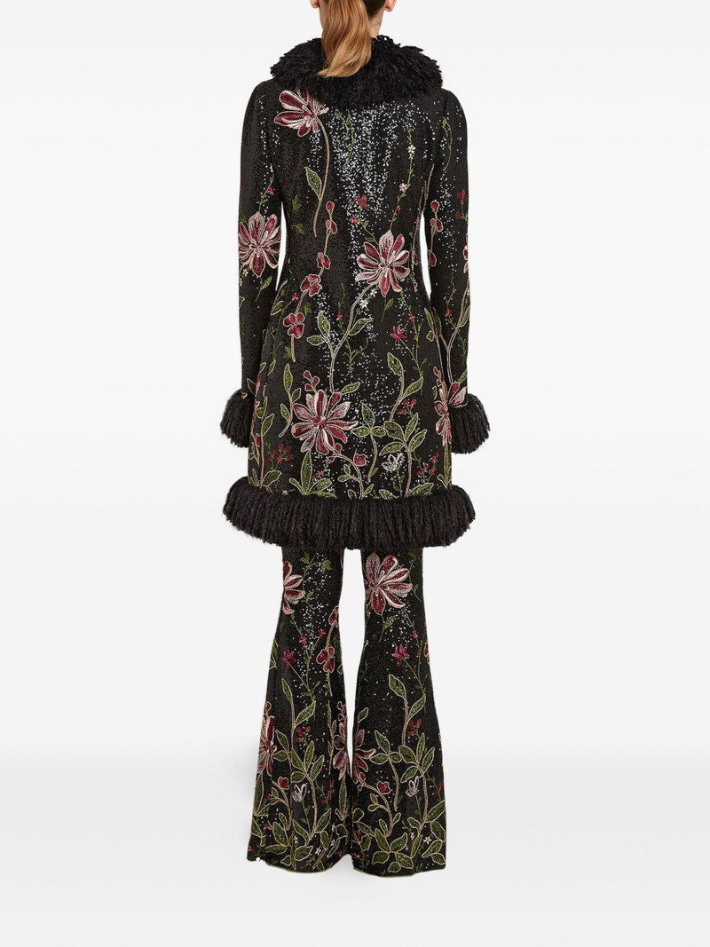 sequin-embellished floral-embroidered coat 4