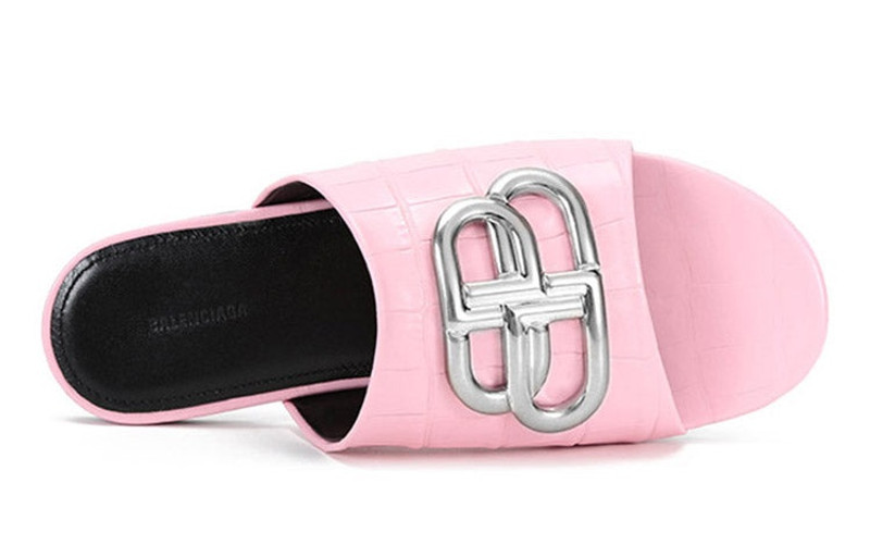 BALENCIAGA (WMNS) Balenciaga BB Cosy Mules 'Pink Black' 629537WA9D35681 outlook