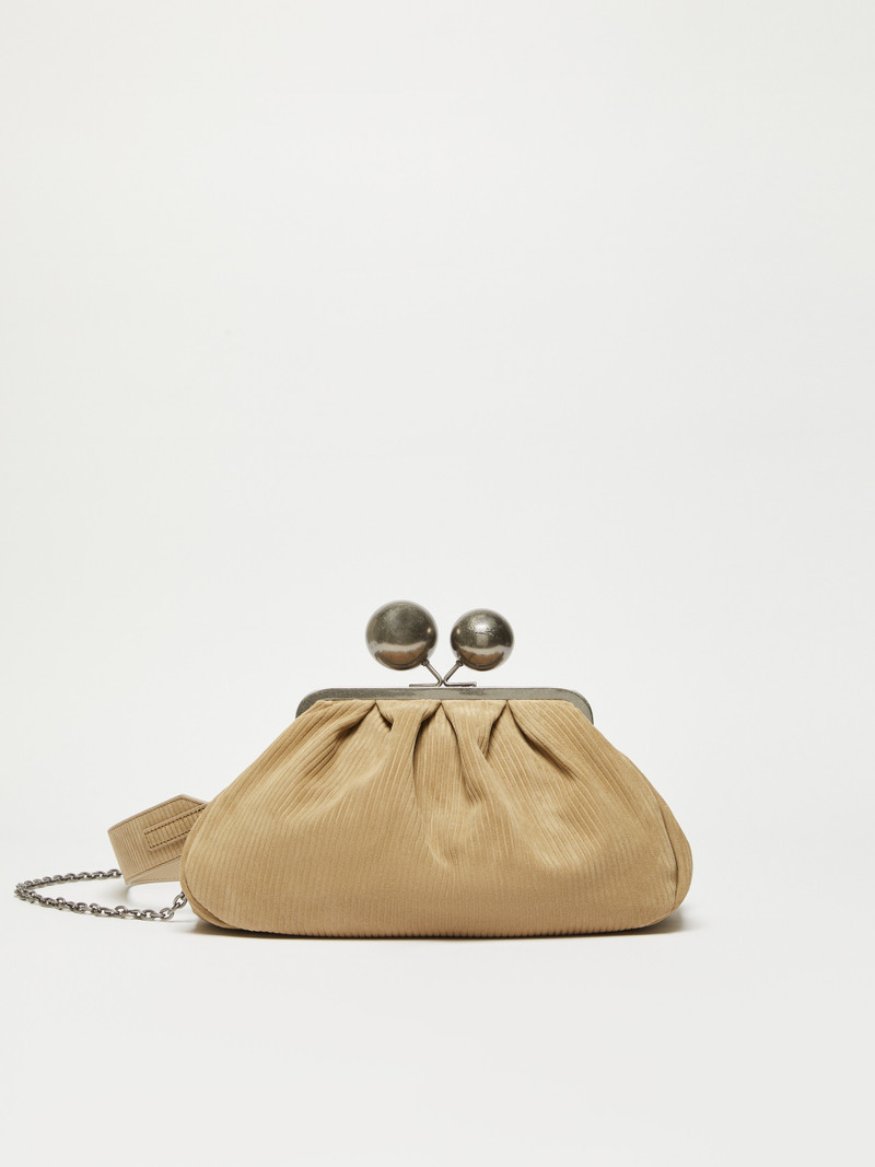 DESTINO Medium ribbed suede Pasticcino Bag 1