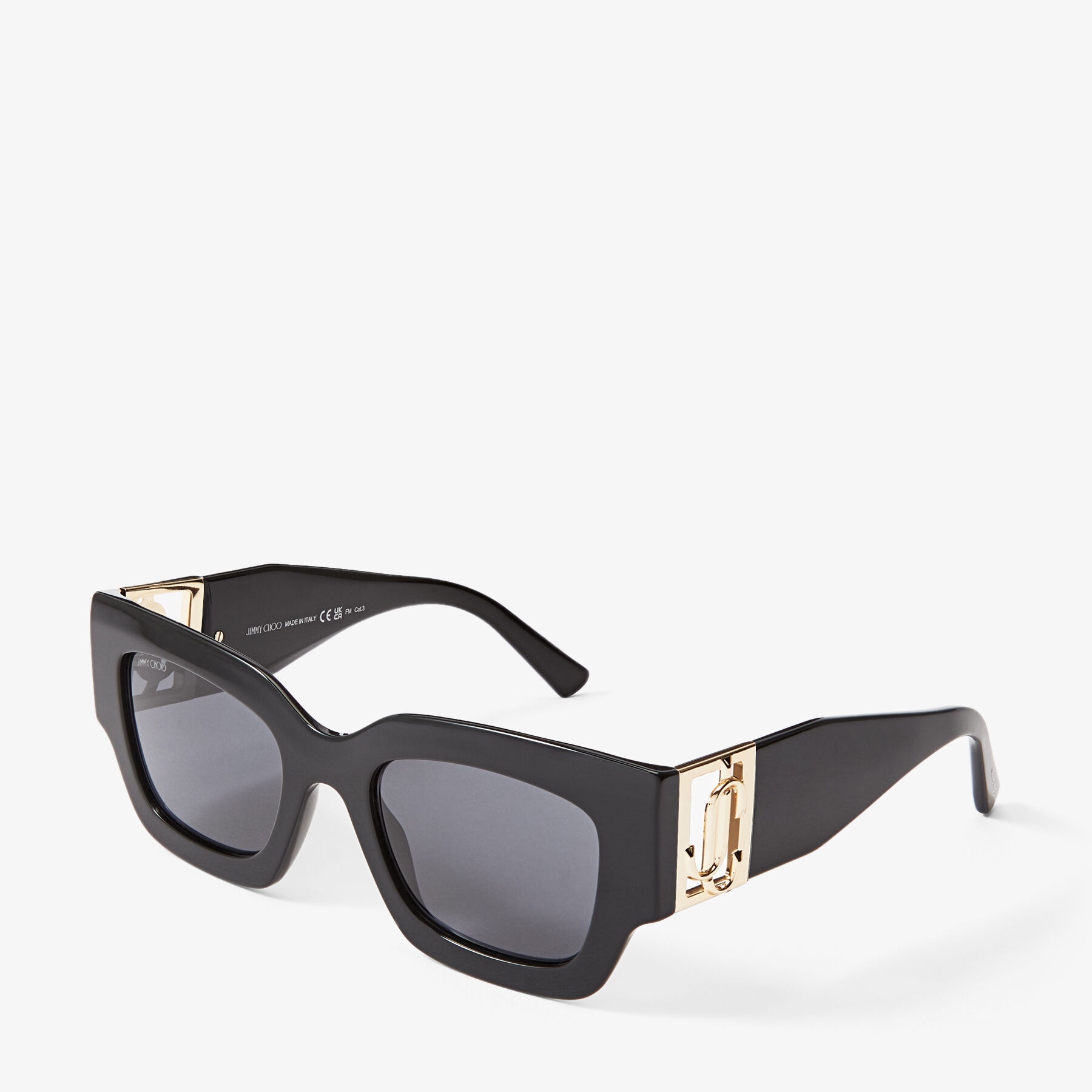 Nena
Black Square Frame Sunglasses with JC Emblem - 3