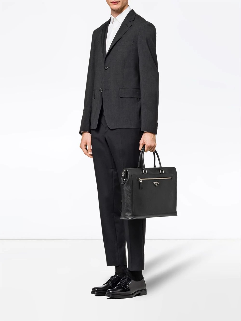 Saffiano leather briefcase - 2