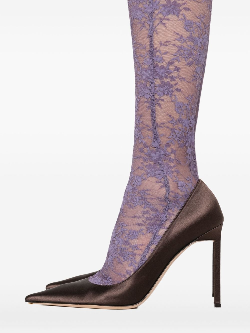 floral-lace leggings - 5