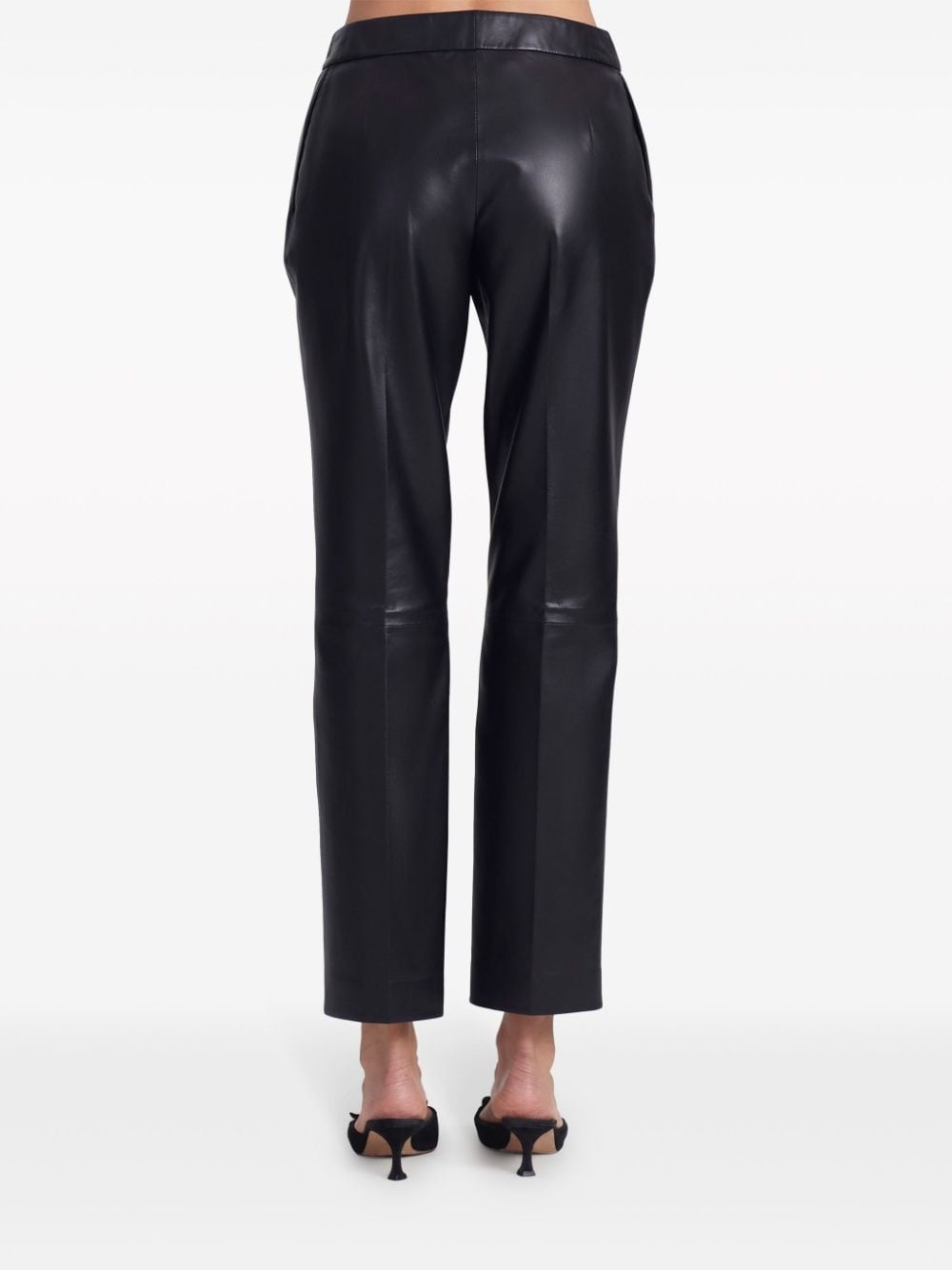 Tod slim-cut leather trousers - 5