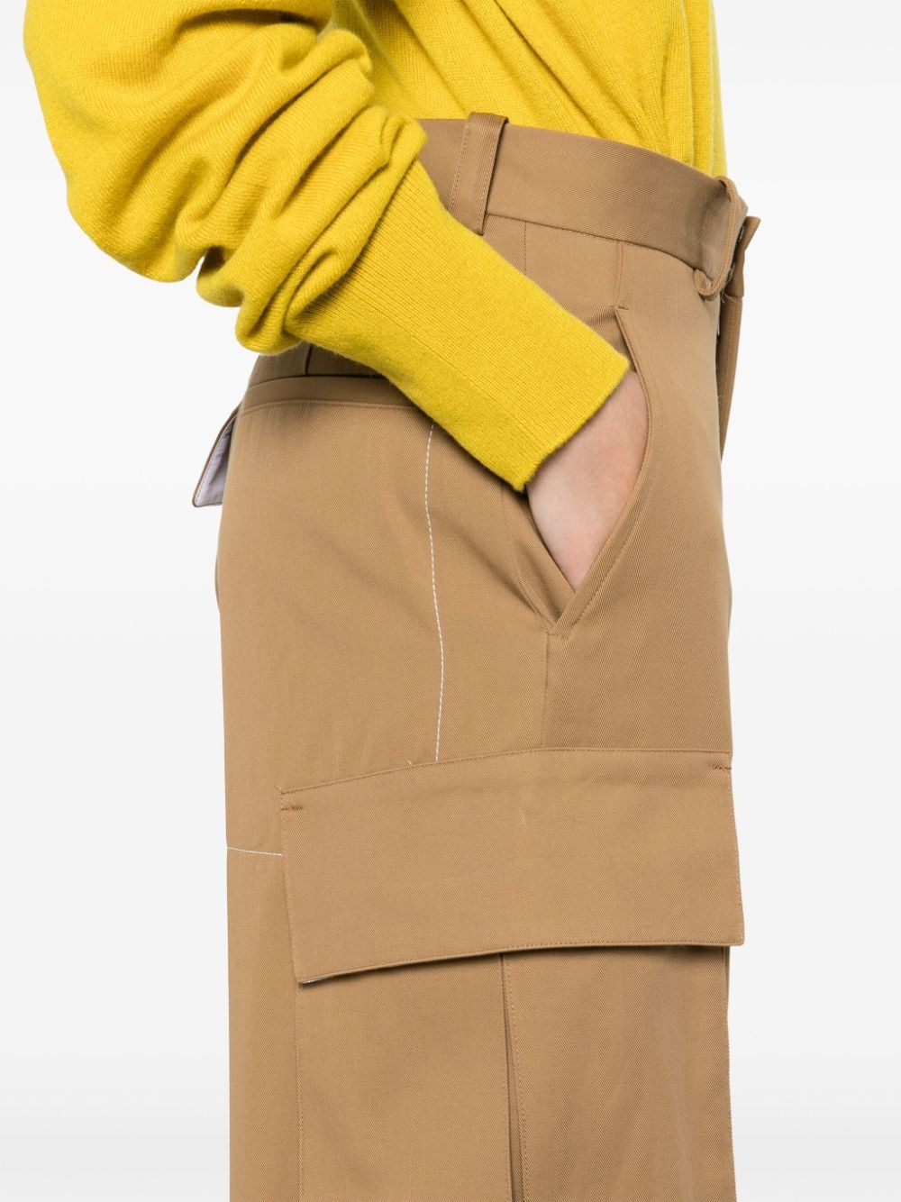 twill straight cargo pants - 5