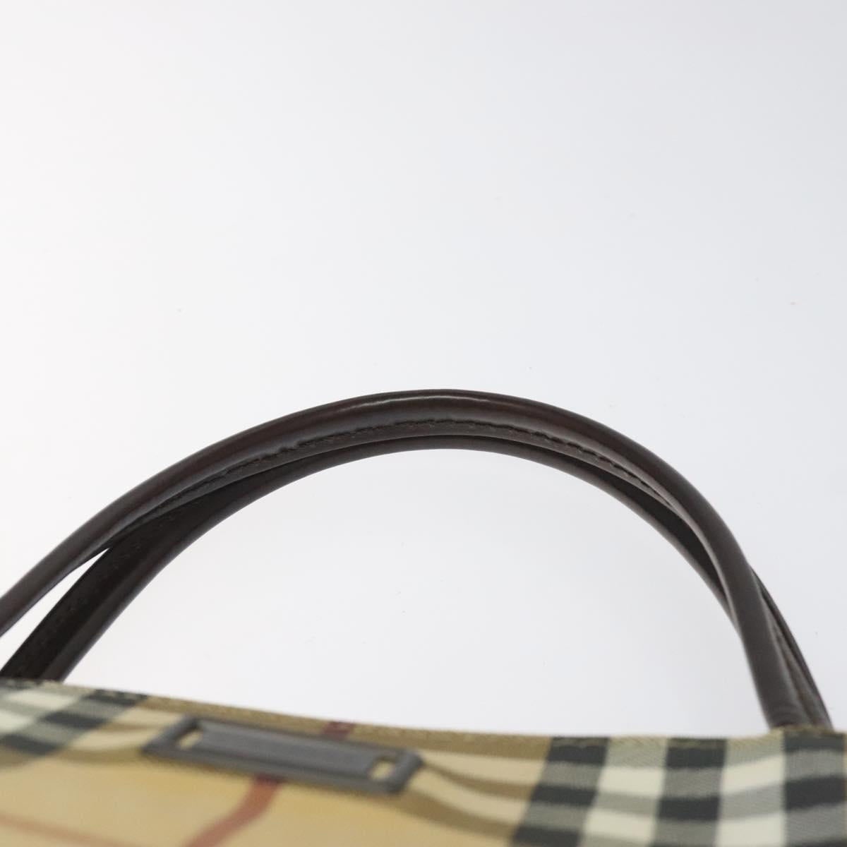 Burberry Nova Check Hand Bag Pvc Beige - 8