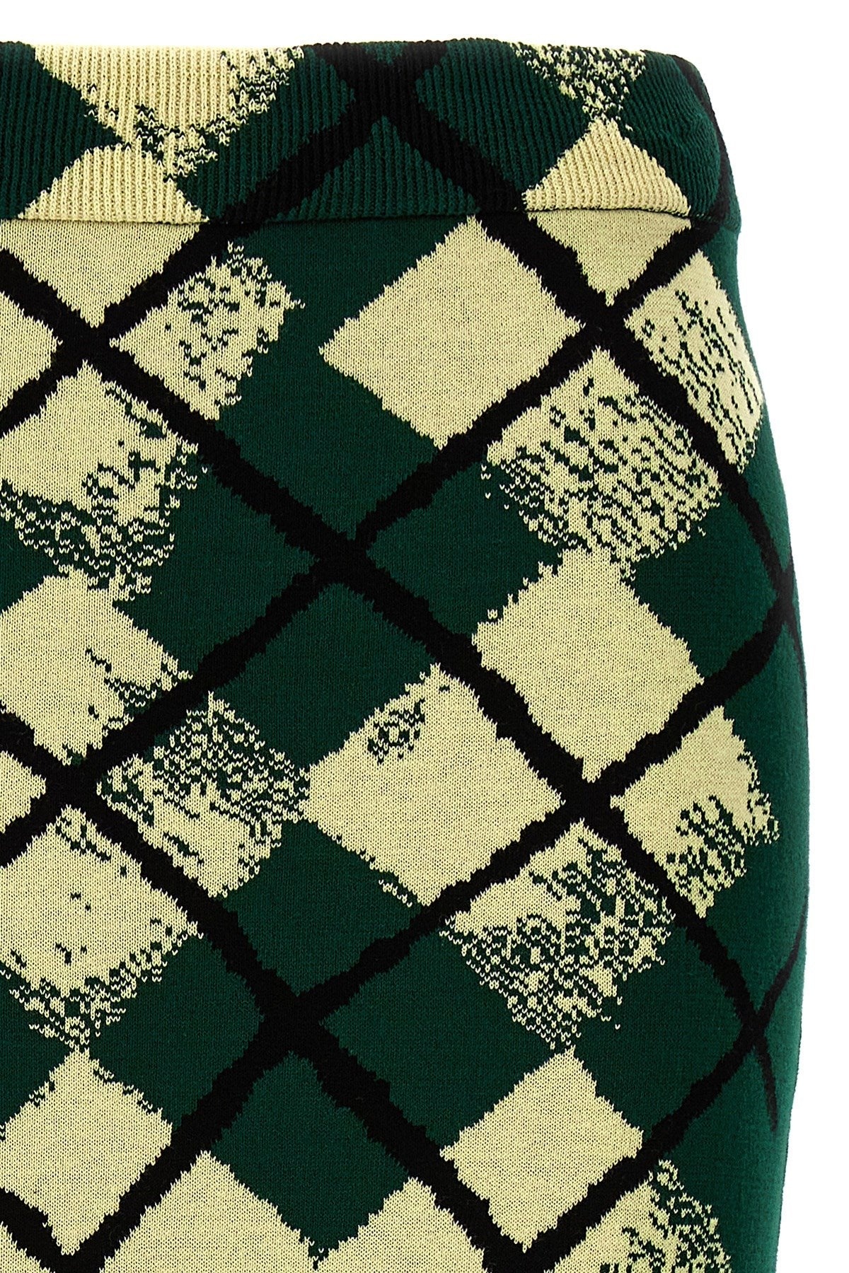 スカート Burberry Argyle Pattern Skirt Burberry Argyle Check-Pattern Knitted Skirt, Size Medium