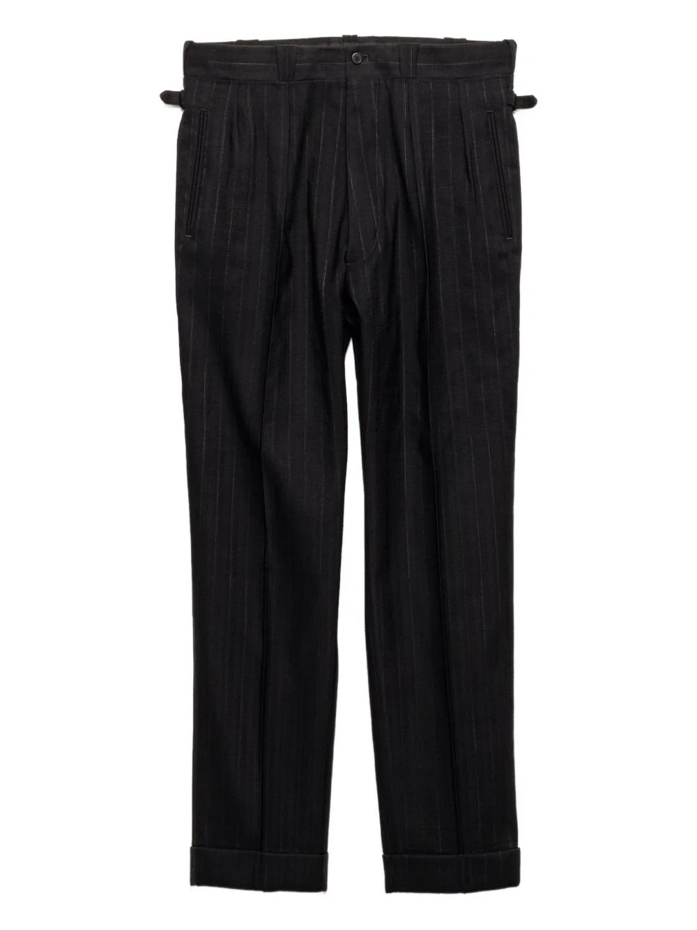 pinstripe pleated trousers - 1