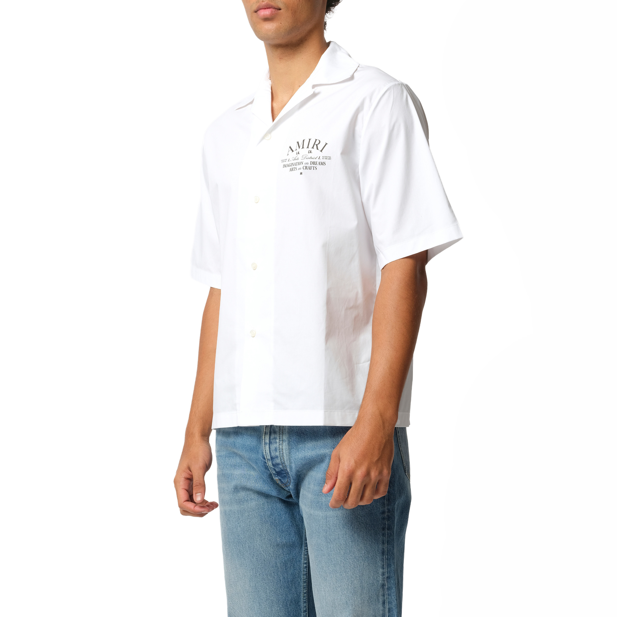 Arts District Camp Shirt in White - 5