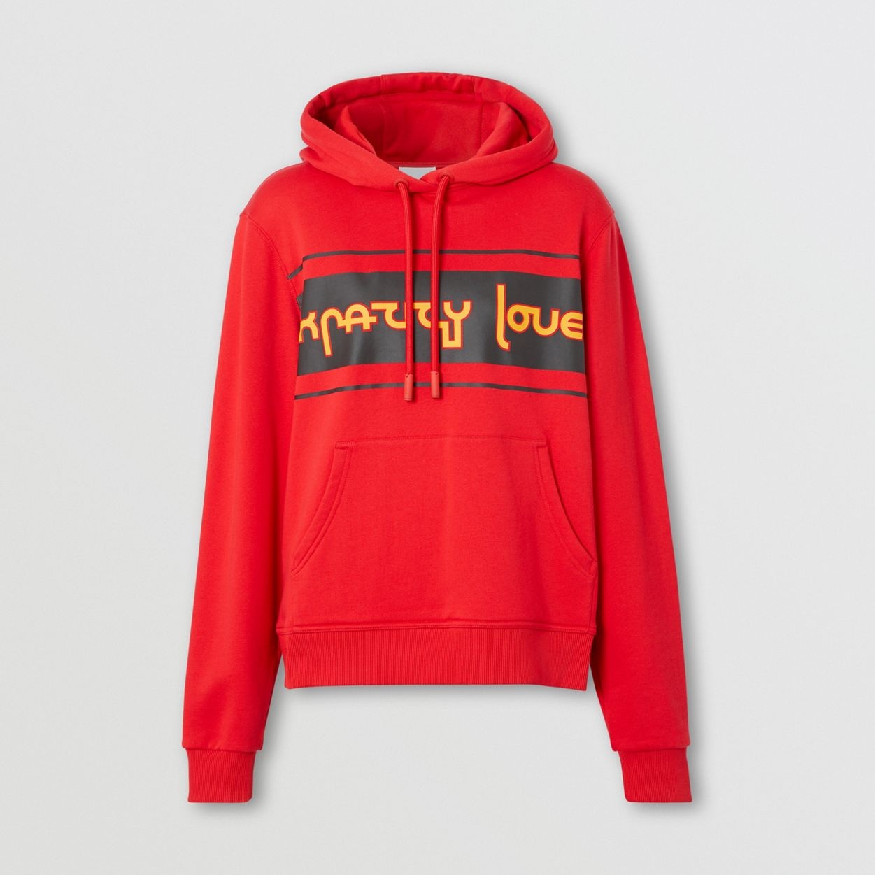 Slogan Print Cotton Oversized Hoodie - 1