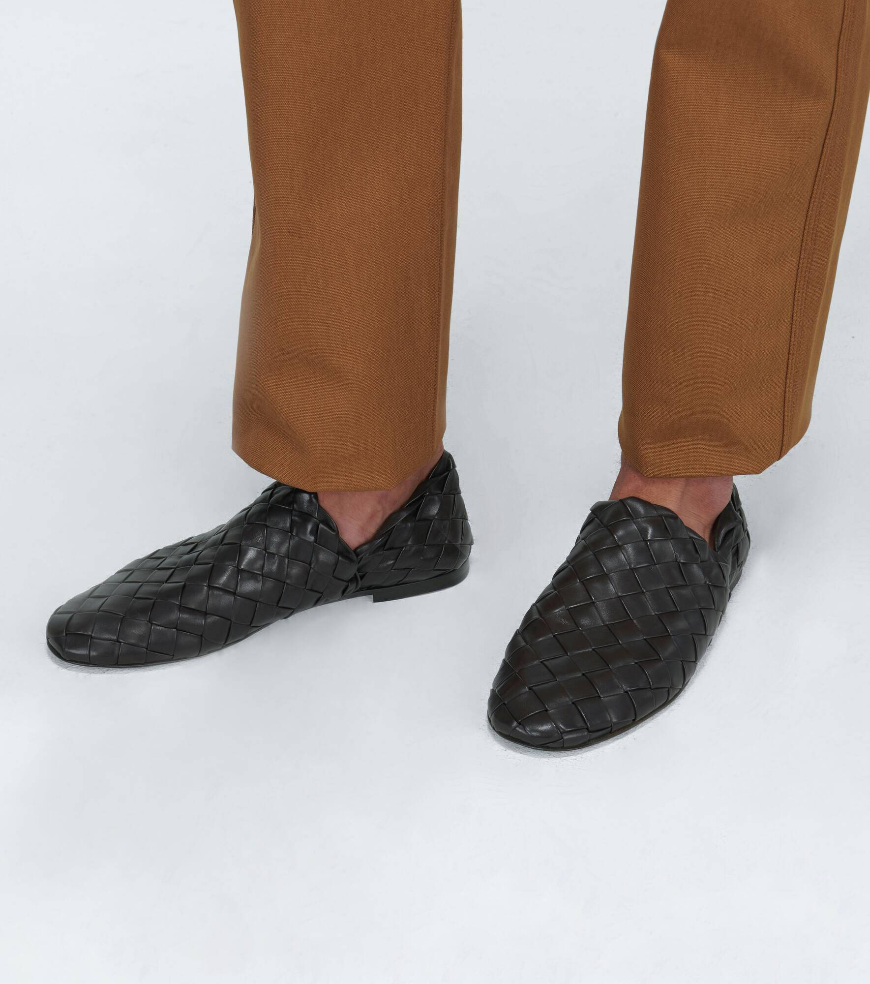 Intreccio leather slippers - 3