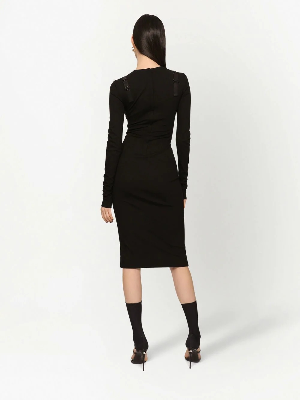 trompe l'oeil-detailed sheath dress - 4