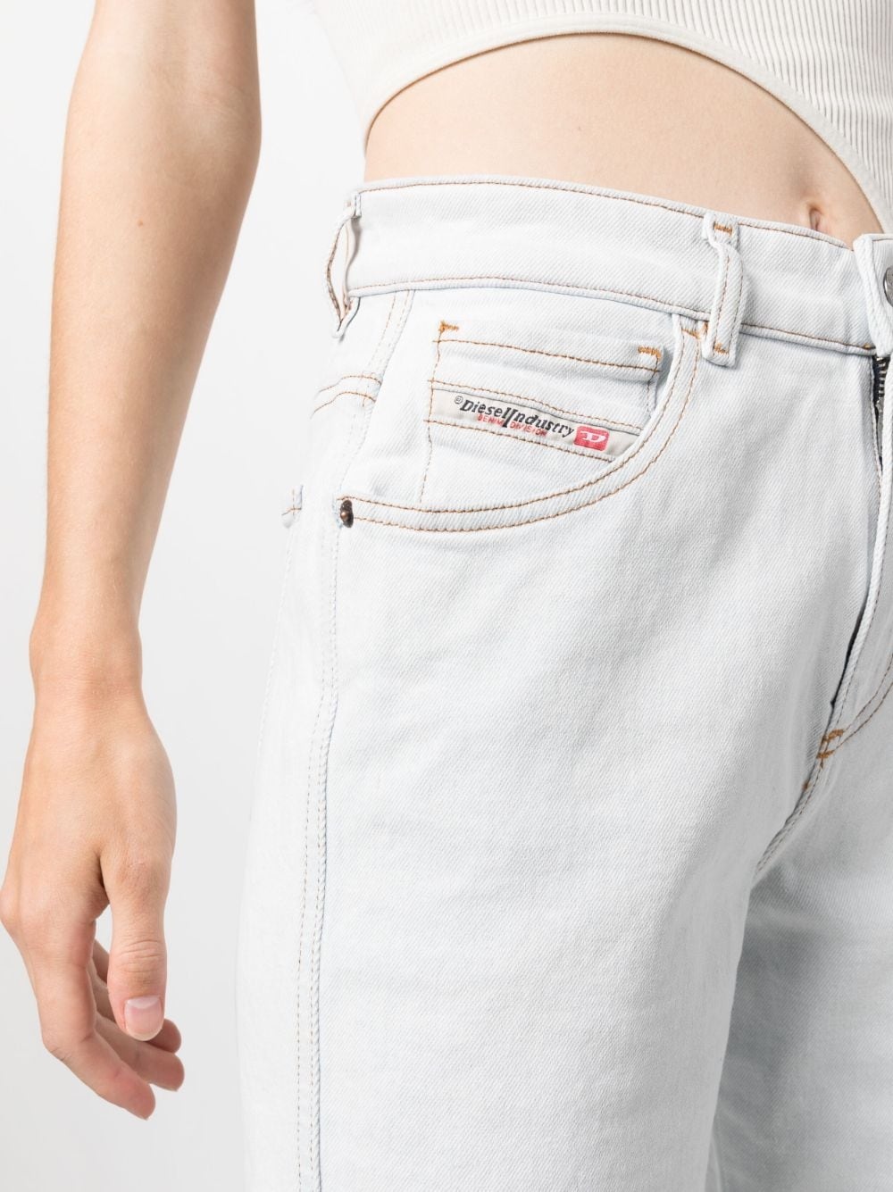 mid-rise straight-leg jeans - 5