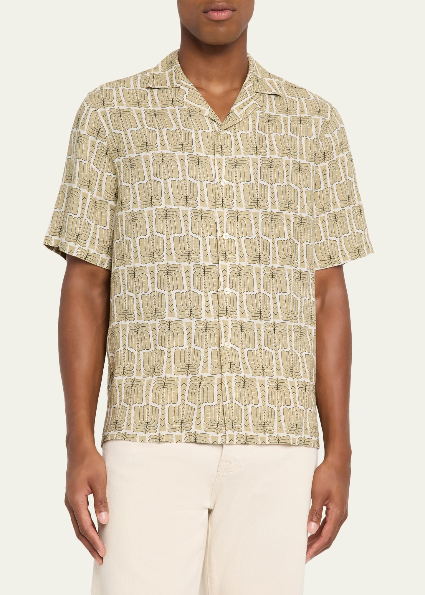 Men's Roberto Palmeira Linen Camp Shirt - 4