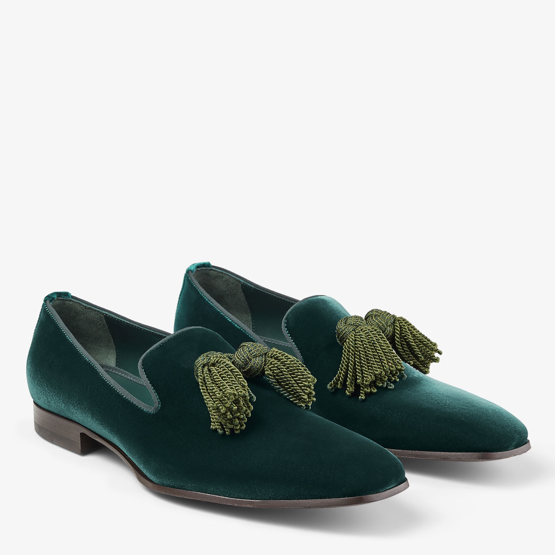 Foxley/M
Dark Green Velvet Slippers - 2