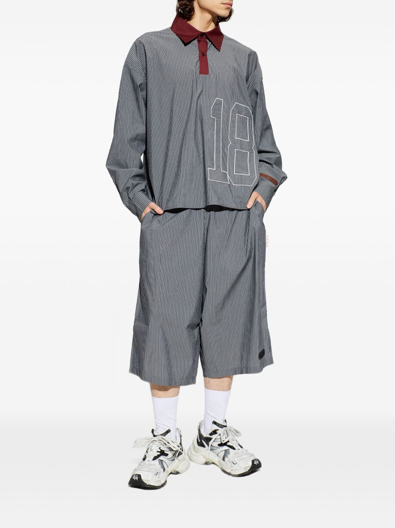 PDF striped embroidered polo shirt outlook