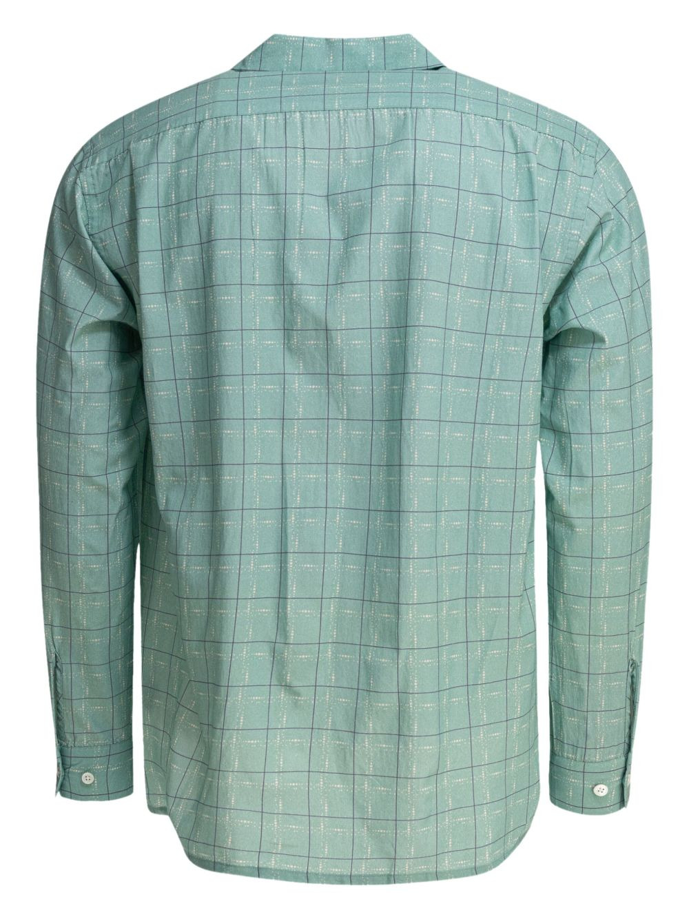 revere-collar grid-pattern shirt - 2