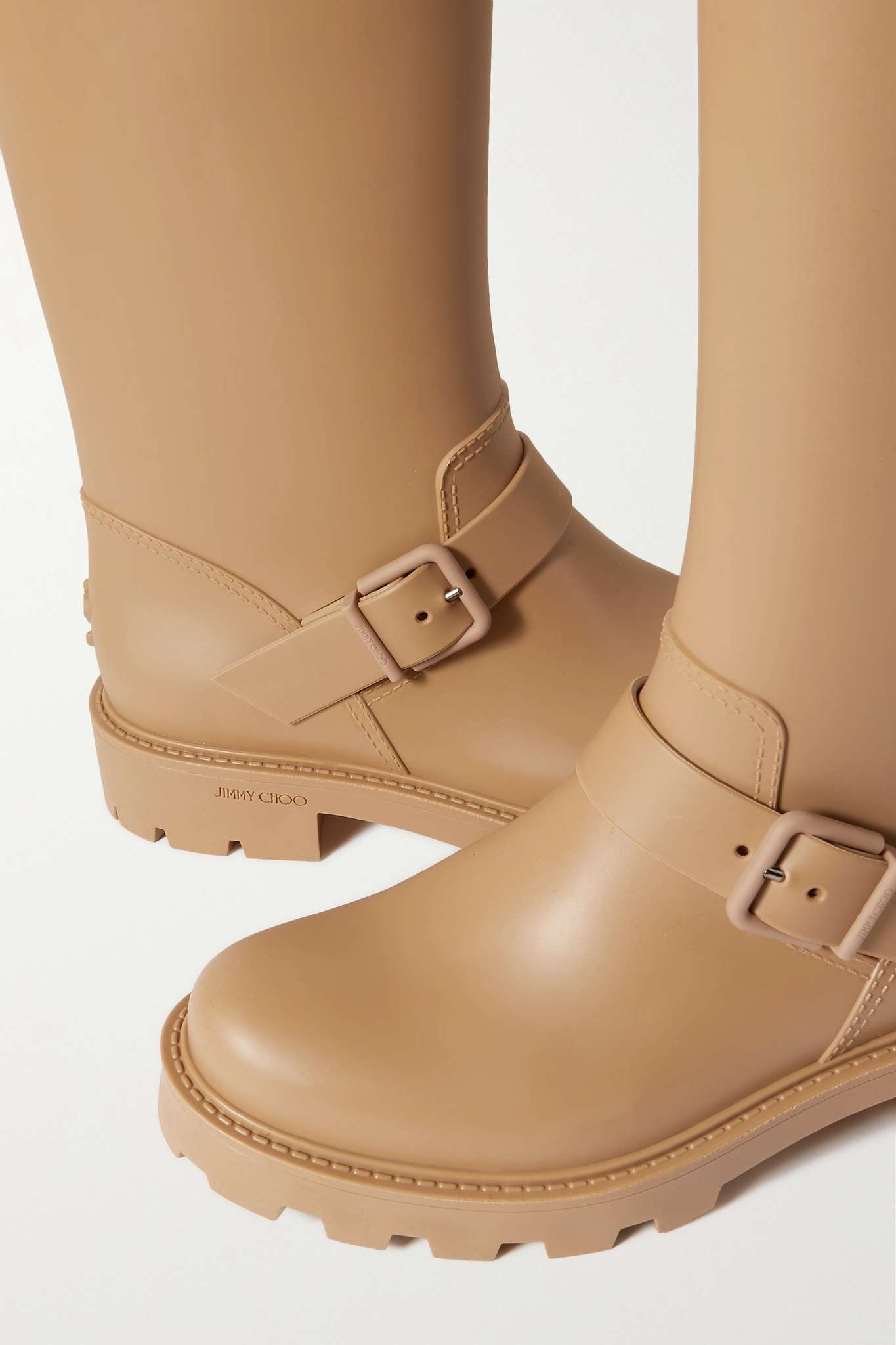 Yael buckled rubber rain boots - 4