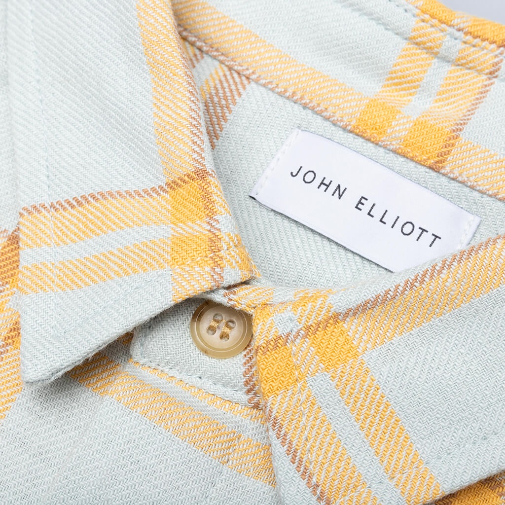 JOHN ELLIOTT SLY STRAIGHT HEM SHIRT - BLUE/YELLOW - 3