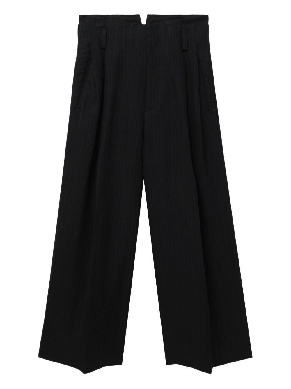pinstripe pleated trousers - 1