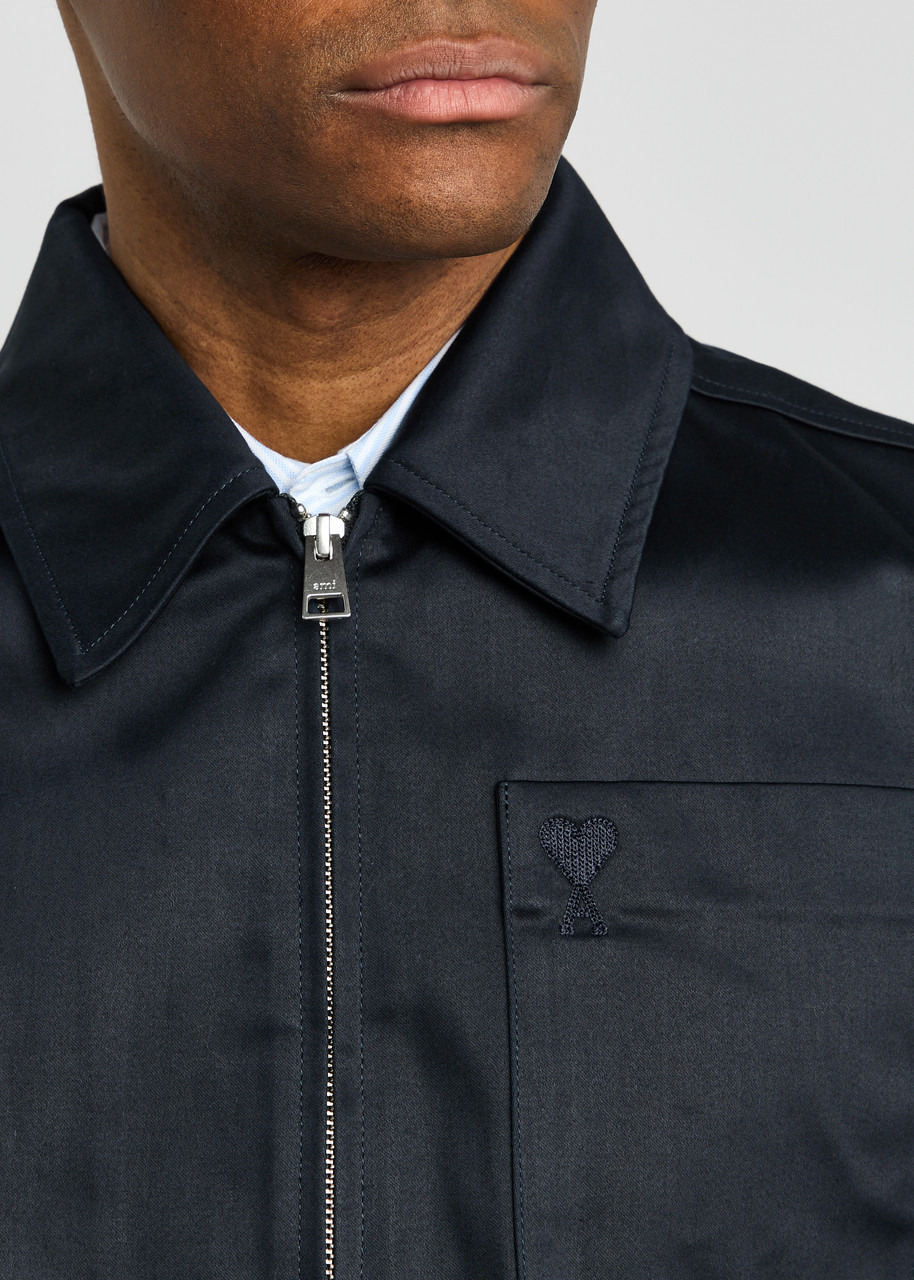 Ami Paris Logo-embroidered Cotton Jacket - 5