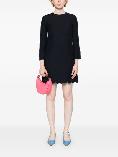 Valentino virgin wool-blend shift minidress outlook