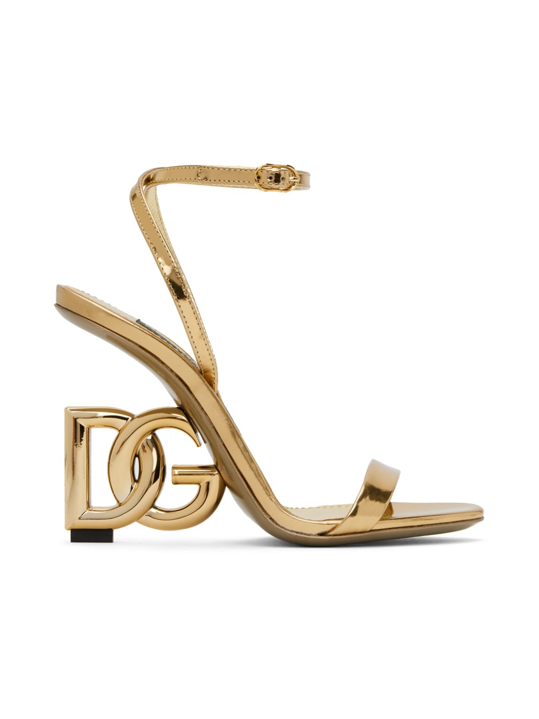 Gold Hardware Heeled Sandals - 1