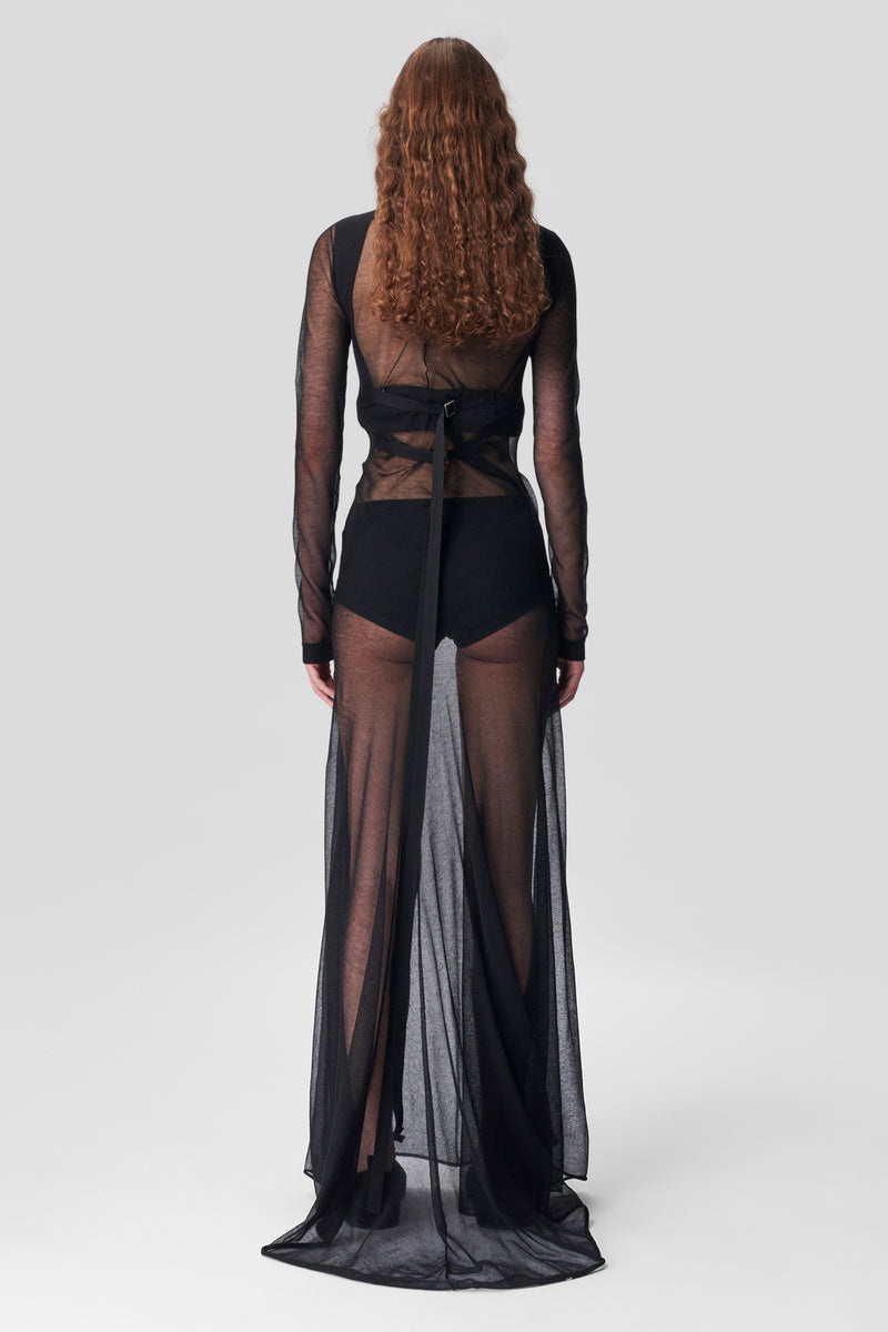 Marique Long Sleeve X-Long Flared Dress - 3