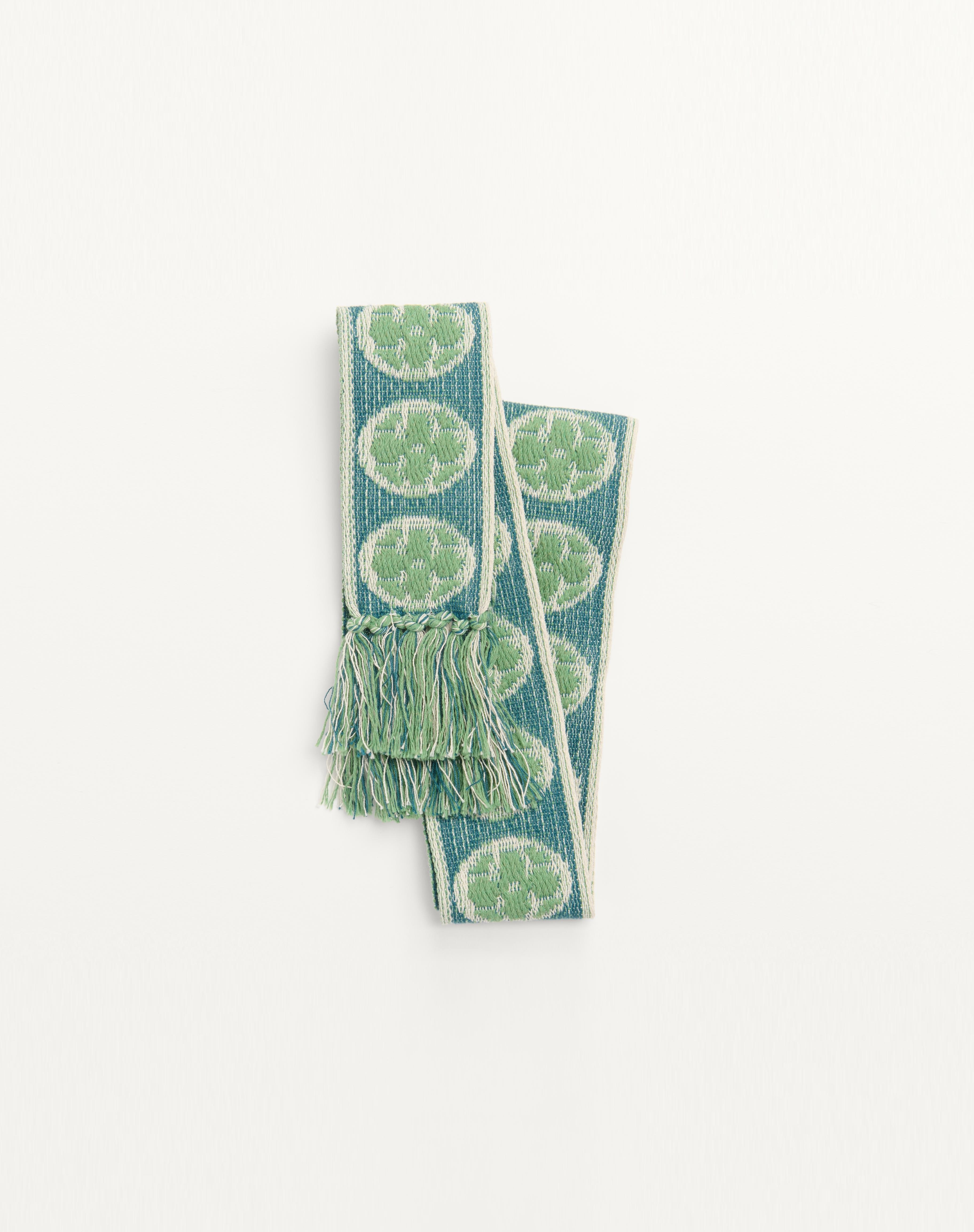 ANTIBES COTTON SCARF WITH FRINGE - 1