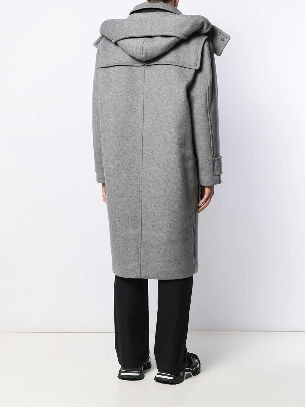 hooded midi duffle coat - 4