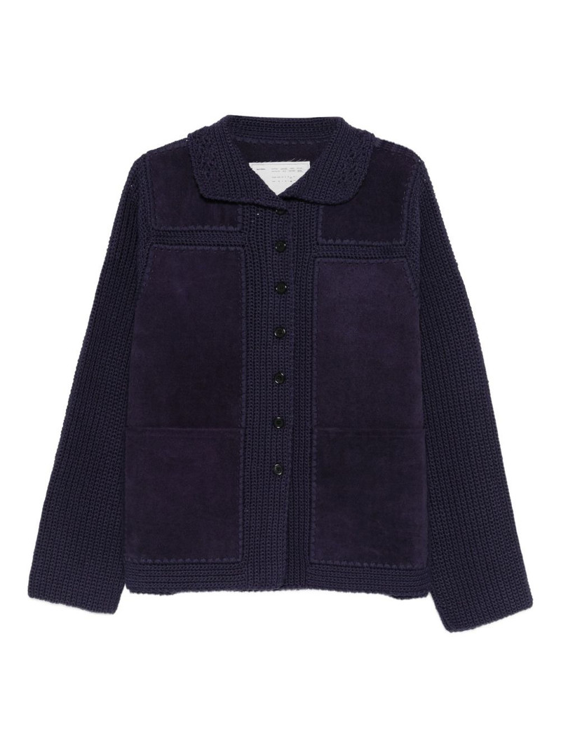 button-fastening crochet cardigan 1