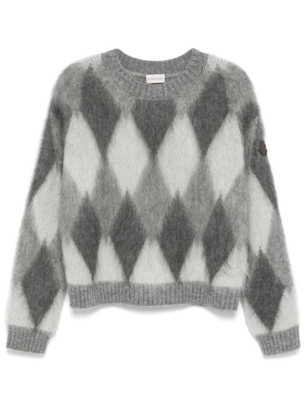 argyle-check sweater - 1
