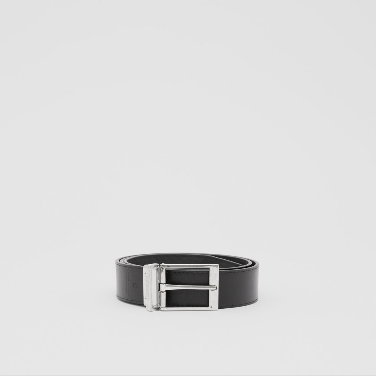 Reversible London Check and Leather Belt - 6