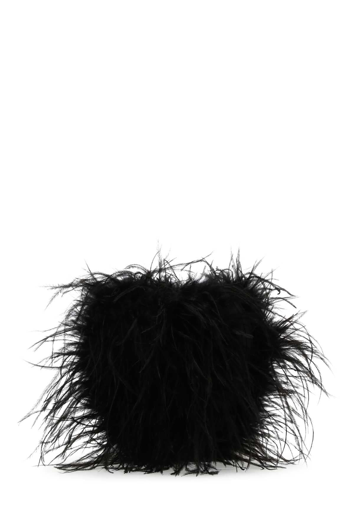 Alexander Wang Women Black Feathers Clutch - 2