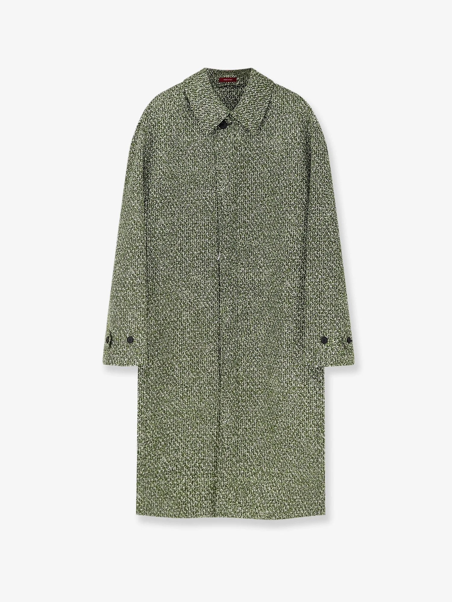 Gucci Double-Breasted Poplin Coat With Bouclé Print - 1