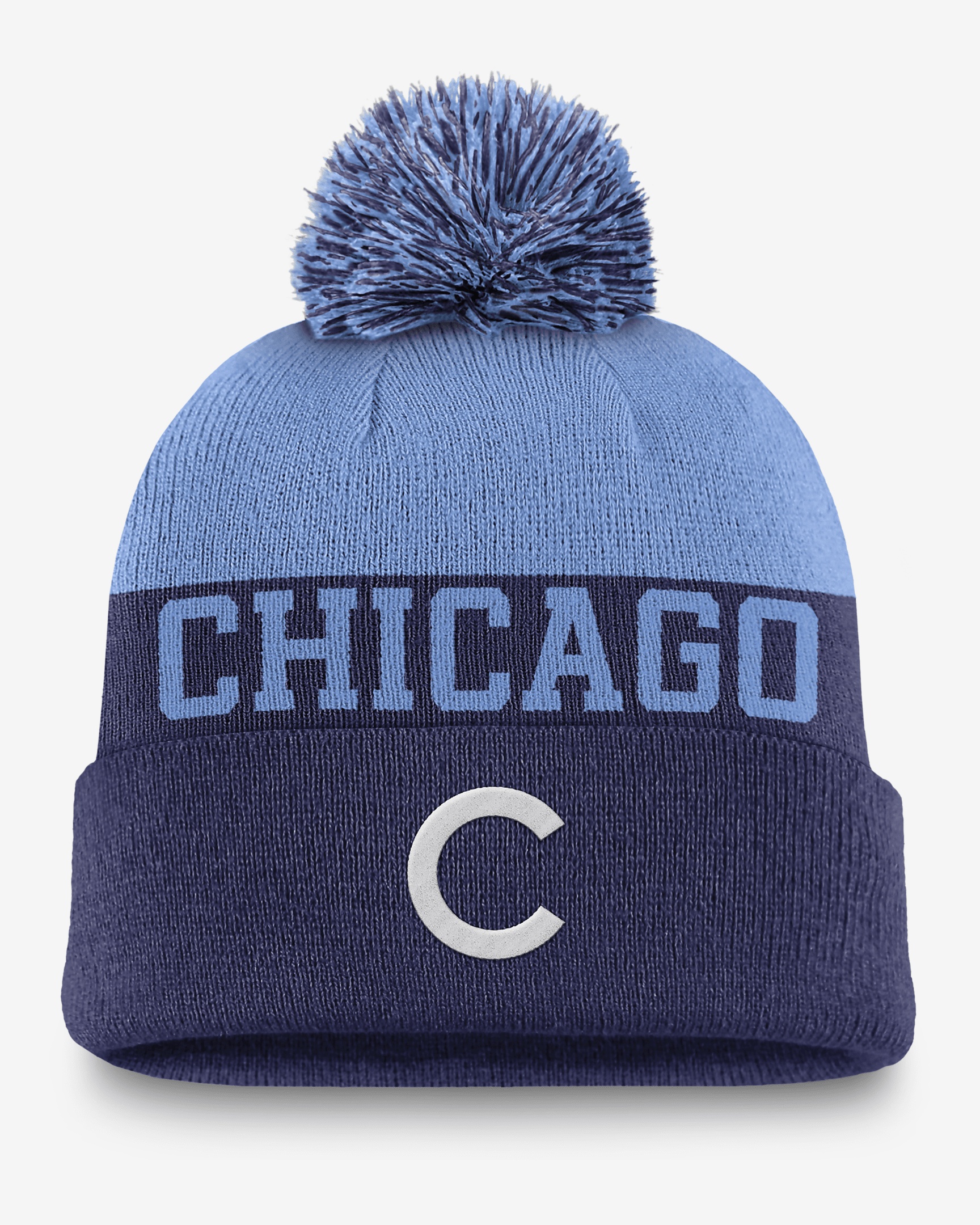 Chicago Cubs Rewind Peak Men's Nike MLB Cuffed Pom Beanie - 1