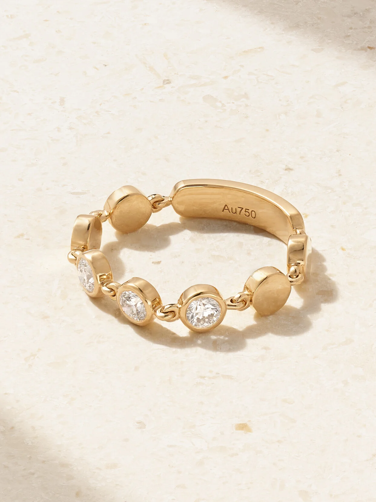 D-vibes Medium 18-karat Gold Diamond Ring - 1