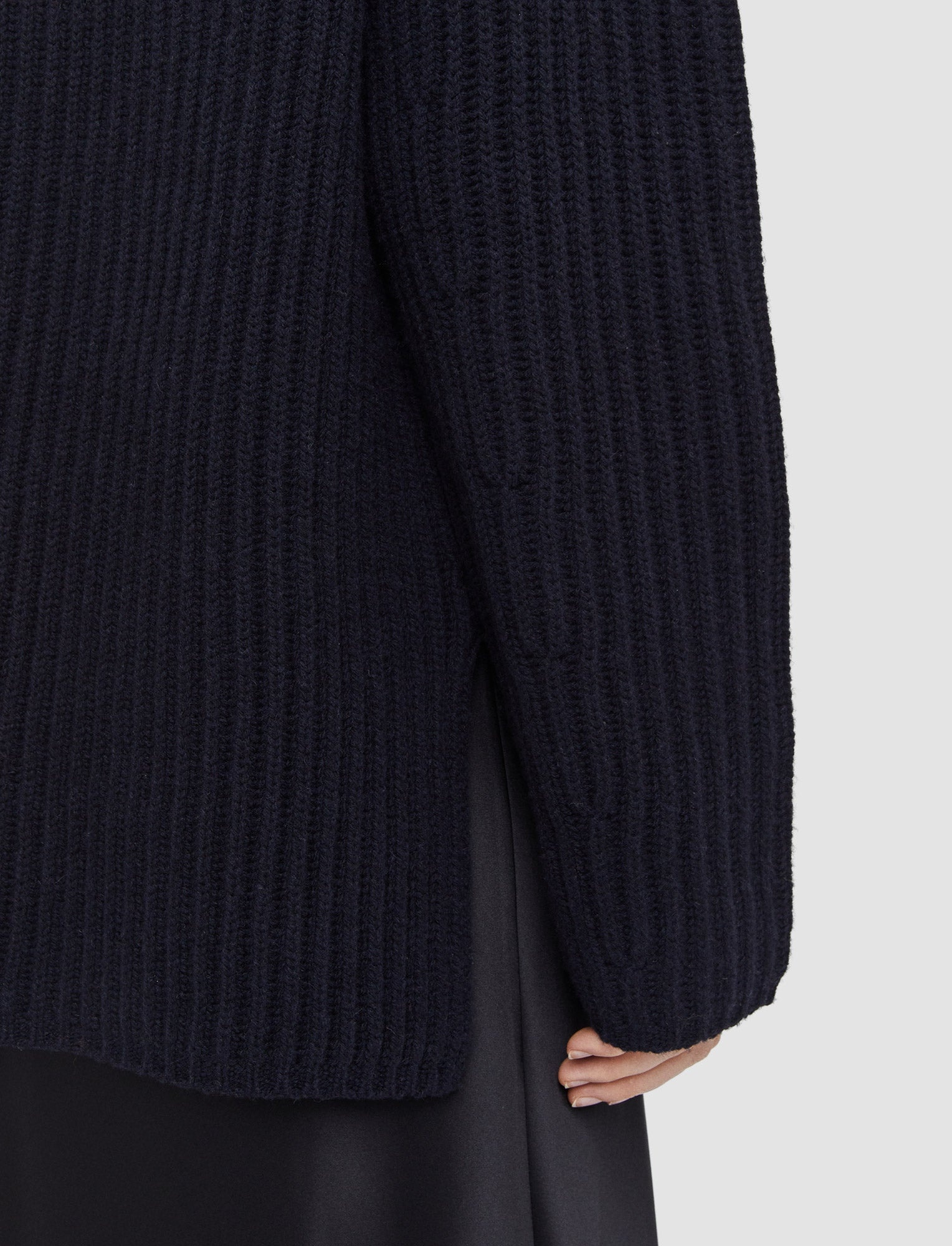 Cardigan Stitch High Neck Jumper - 5